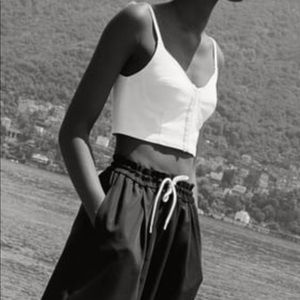 Zara white crop top/ corset
